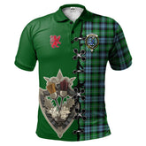 Clan Arbuthnot Ancient Tartan Polo Shirt - Lion Rampant And Celtic Thistle Style DS26 Arbuthnot Ancient Tartan Tartan Polo